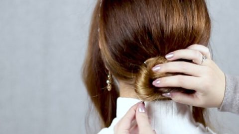 Elegant Low Braided Bun Hairstyle - With Video - DIY & Crafts