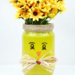 Mason jar chicken filled with flowers