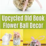 Old book flower ball collage