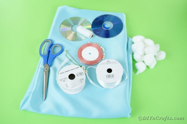 Supplies for cd pincushion