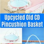 Old cd pincushion collage