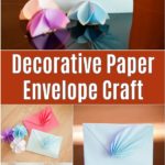 Origami paper envelope collage
