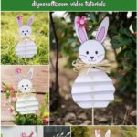 Paper Easter bunny craft collage
