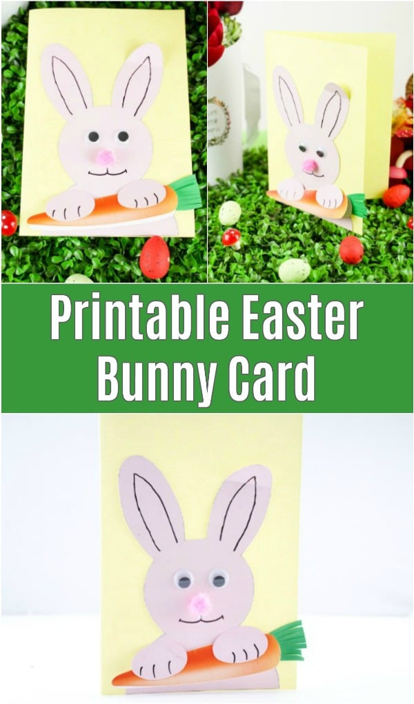 Easter bunny card collage
