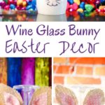 Wine glass bunny collage
