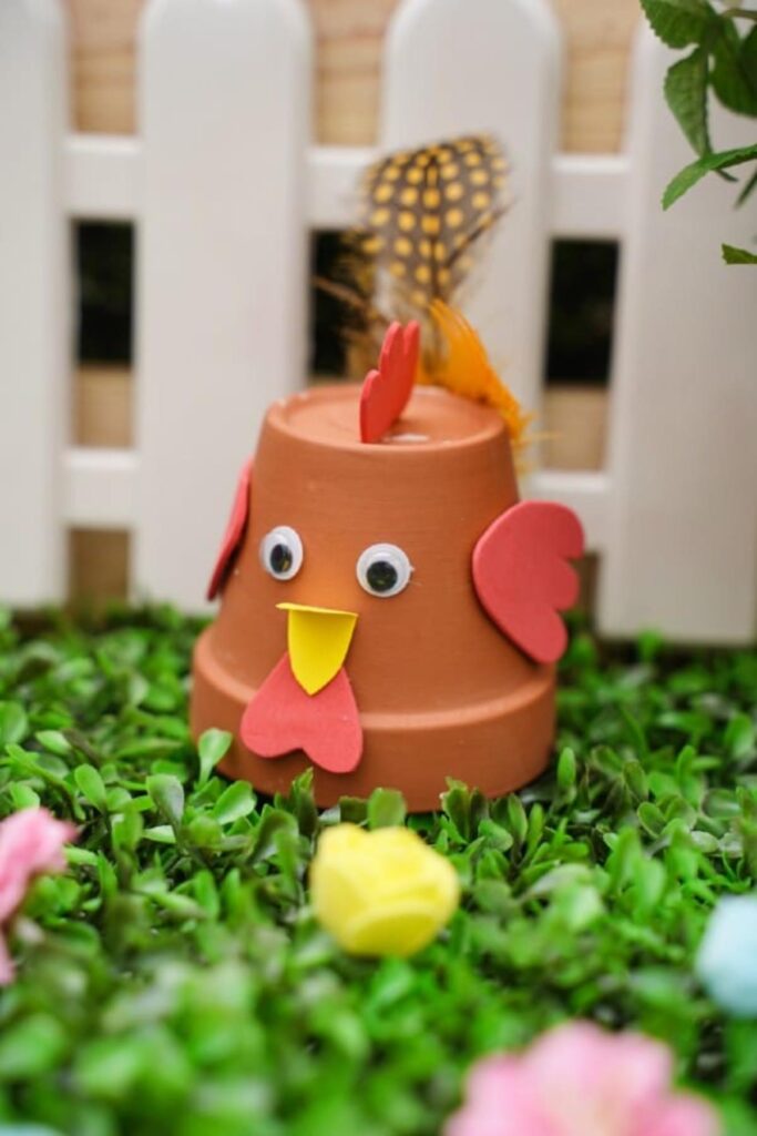 Cute DIY Flower Pot Chicken Craft With Video - DIY & Crafts