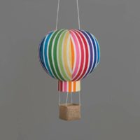 Hanging Hot Air Balloon in Rainbow
