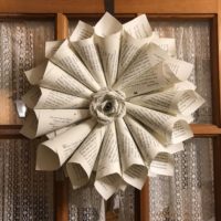Book Page Wreath
