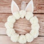 Easy DIY Pom Pom Easter Bunny Wreath