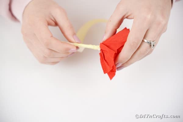 Wrapping candy wrapper with