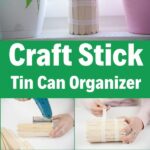 Craft stick organizer can collage