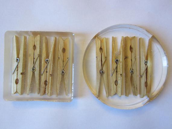Clothespin Coasters - Set of 2