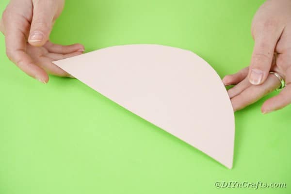 Cutting half moon paper