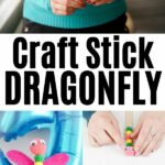 Craft stick dragonfly collage