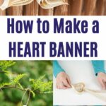 Paper heart banner collage