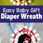 Minnie Mouse Diaper Wreath Collage