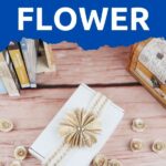 Paper flower on gift