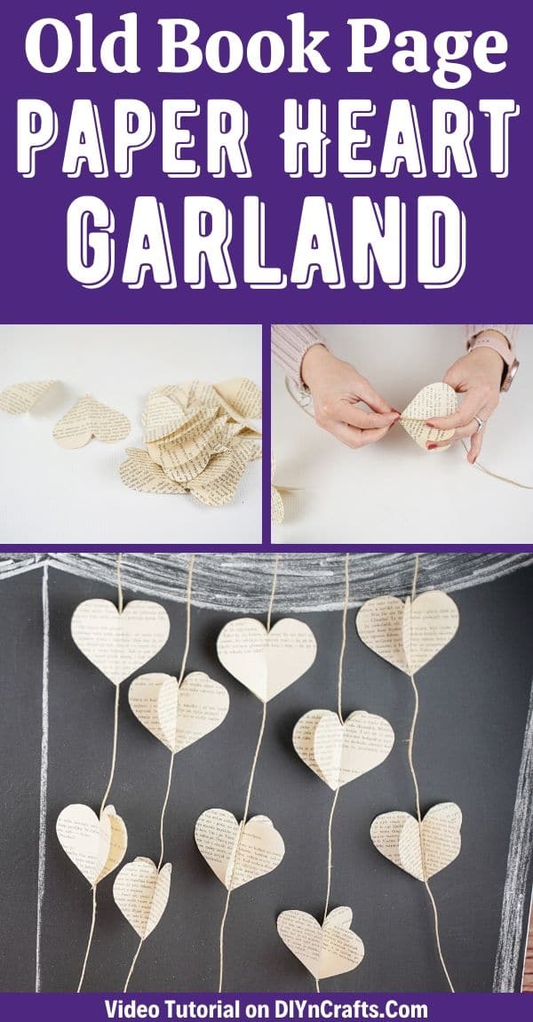 Heart garland collage