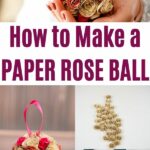 Paper rose ball collage
