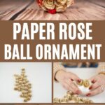Paper rose ball collage