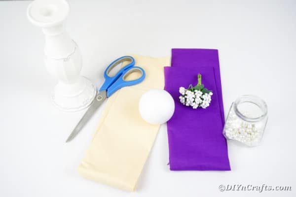 Supplies for tissue paper rose bouquet