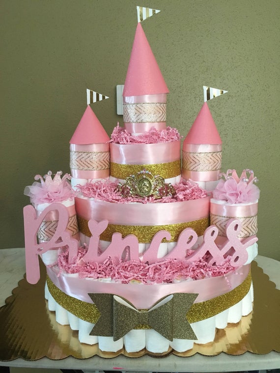 Princess Castle Diaper Cake