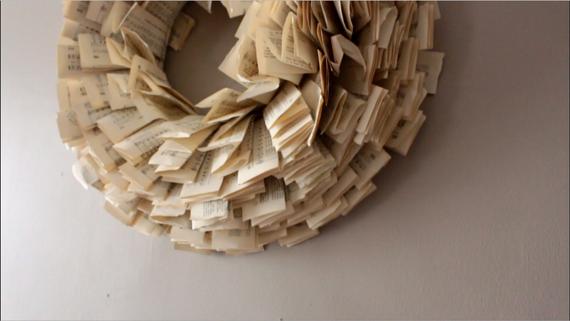 Homemade Folded Paper Wreath