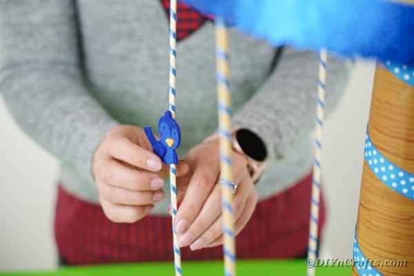 Adding decorations to carousel poles
