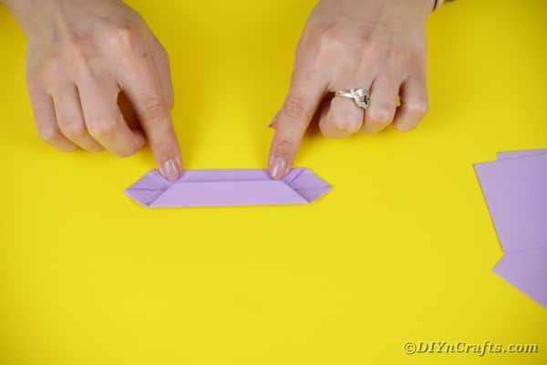 Folding purple paper