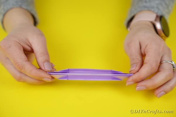 Folding purple paper