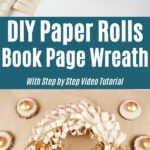 Paper rolls wreath collage