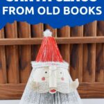 Book santa claus in front of wooden slats