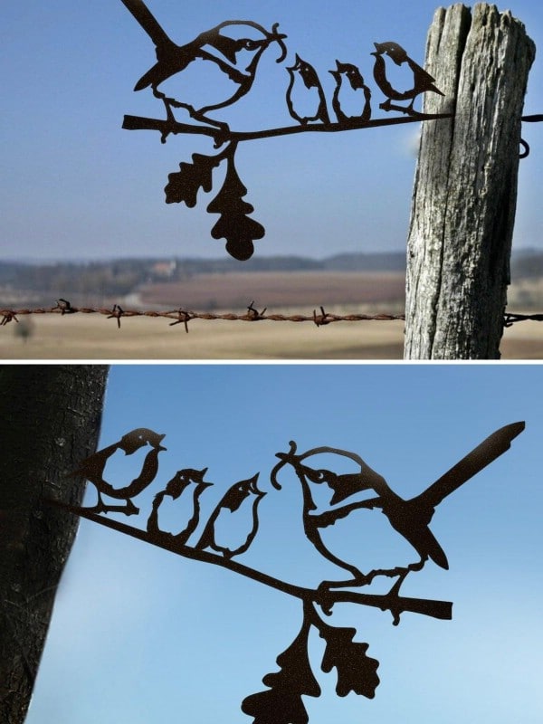 Metal Birds on a Branch