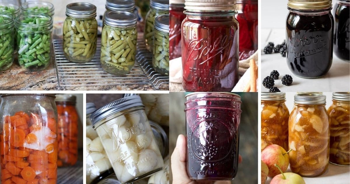 Canning recipes collage