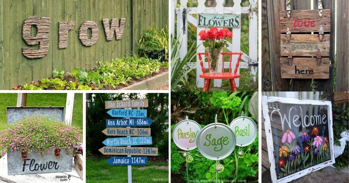 43 Diy Garden Signs To Beautify And Decorate Your Garden Diy Crafts