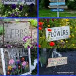 garden sign collage