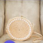 Rope purse on tan chair
