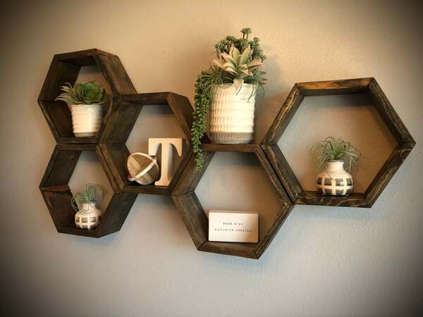 Hexagon shelves
