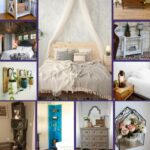 Rustic bedroom decor collage