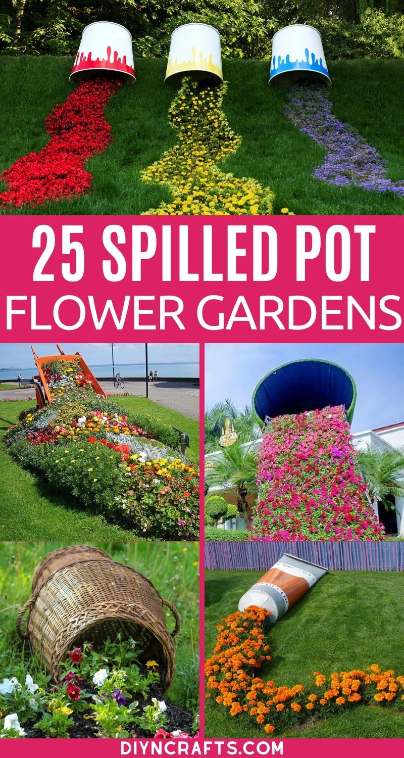 25 Stunning Spilled Flower Pot Ideas for Your Lawn and Garden ...