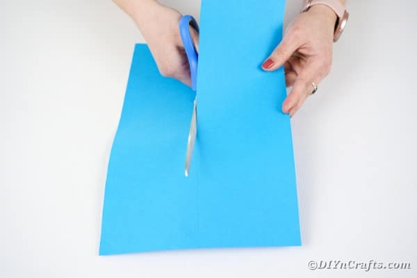 Cutting strip of paper