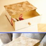 Upcycled box drawer collage