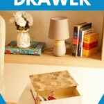 Box drawer on white table