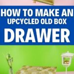 Upcycled box drawer collage