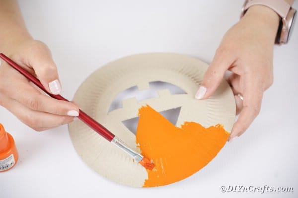 Painting plate orange