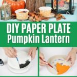 Paper plate pumpkin collage