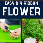 Ribbon flower collage
