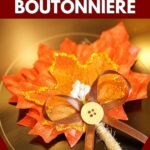 Fall leaf boutonniere on stovetop
