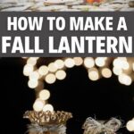 Fall leaf lantern collage