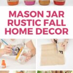Fall mason jar decor collage